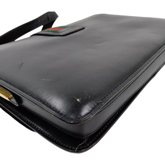 500385AH (S6) Gucci Crossbody Bag Black Leather - Picture 5 of 9